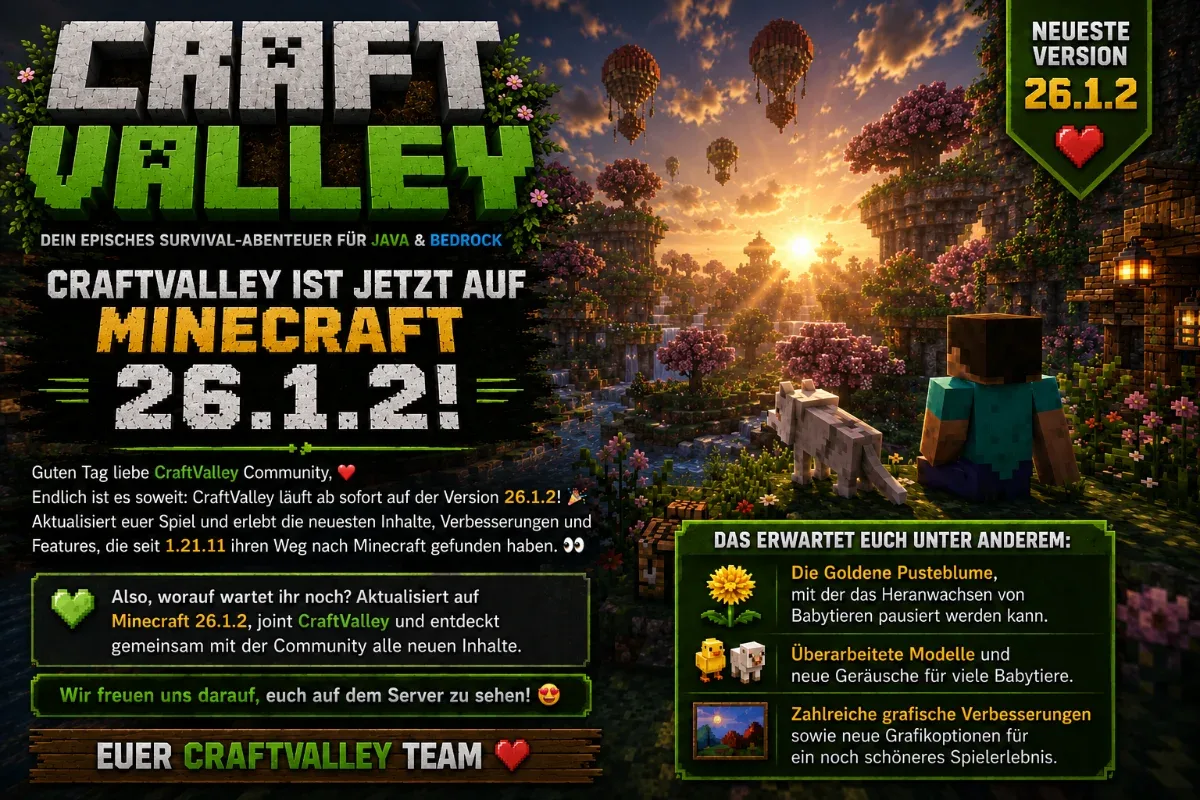 CraftValley ist nun auf der 26.1.2