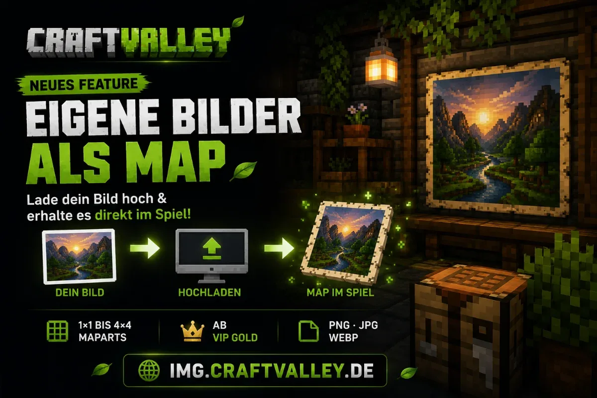 Das neue Mapart Feature auf CraftValley