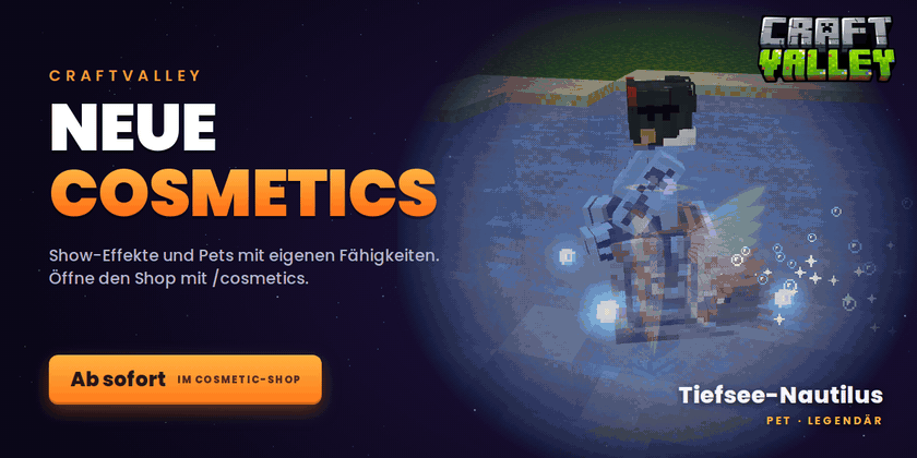 ✨🐾 Neue Cosmetics auf CraftValley! 🐾✨
